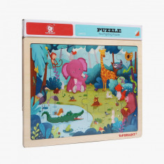 Puzzle din lemn - Animalute jucause foto