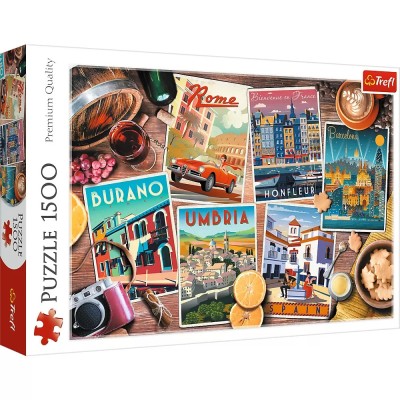 Puzzle Trefl 1500 Calatorind Prin Europa foto