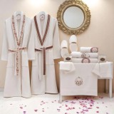 Cumpara ieftin Set Halate Lux &ndash; 16 Piese, Bumbac 100% Premium, Ultra-Absorbant pentru El si Ea, Culoare Bordo