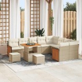 VidaXL Set de canapele pentru grădină 12 pcs Bej, crem 80 x 80 x 71 cm