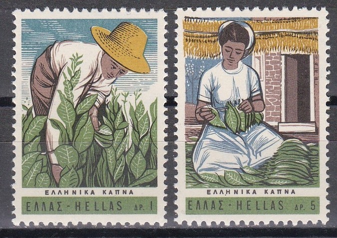 Grecia 1966 - Cultivarea tutunului &icirc;n Grecia, MNH
