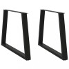 VidaXL Picioare de masă &icirc;n formă de V, 2 buc., negru, 90x(72-73,3) cm, oțel