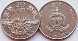 2386 Vanuatu 20 Vatu 1999 km 7 UNC, Australia si Oceania