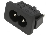Conector Alimentare AC Soclu Tată 2,5A 250V IEC 60320