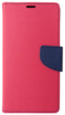 Husa tip carte Fancy Book rosu + bleumarin pentru Huawei Mate 8 foto