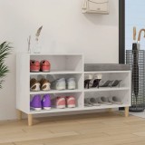 vidaXL Pantofar, alb extralucios, 102x36x60 cm, lemn compozit