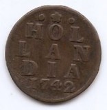 Olanda Duit 1742 - Cupru 21 mm, KM-80