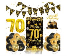 Setul de baloane pentru petreceri Happy Birthday Balloons 70 ani foto