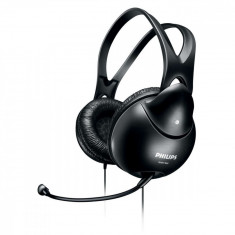 Casca Headset Cu Fir Philips Microfon Negru SHM1900/00 46500927 foto