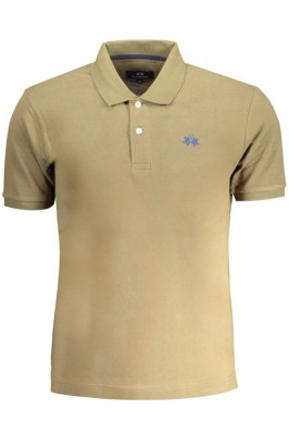 La Martina Tricou polo barbati, cu mini logo, Regular Fit, Bej, S foto