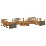 vidaXL Seturi de canapele 11 pcs Lemn Solid de Acacia 3383937