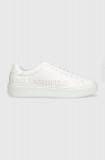 Karl Lagerfeld sneakers din piele MAXI KUP culoarea alb KL52225