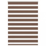 vidaXL Jaluzea tip zebra maro lățime țesătură 110,9 cm poliester