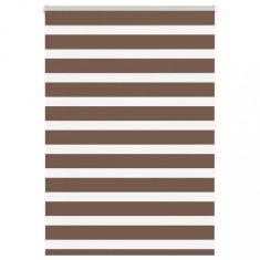 vidaXL Jaluzea tip zebra maro lățime țesătură 110,9 cm poliester
