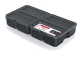 Container colectiv cu partiții negre KISTENBERG KMXBB3015S, capac negru