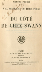 PROUST, Marcel. Du cote de chez Swann. Paris: Bernard Grasset, 1914 [i.e. 1913] foto