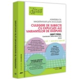 Admiterea in magistratura si in avocatura. Culegere de subiecte cu explicatii ale variantelor de raspuns. Drept penal. Editia a VI-a - 2024 - Mihai Ad