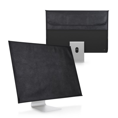 Husa pentru monitor de 24-26 inch, Kwmobile, Negru, Textil, 54392.01 foto