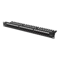 LANBERG PPU6, 1124, B , Patch Panel 24 Porturi, 1U, 19, , Cat.6 UTP, cu Organizator Cablu, Negru