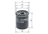 Filtru ulei Mitsubishi Colt Czc VI, Colt VI, Lancer Viii; Smart Forfour Motor 1.1, 1.1, 1.1, 1.1 LPG, 1.3, 1.3, 1.3 Flexfuel, 85 mm, OE 0001802810