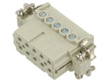 Conector ILME HDC CDAF 10 X, insert contact mamă 10 pini 16A 600V