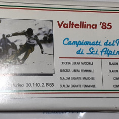 Italia 1985 sport Vatellina '85 campionatul mondial de ski alpin album 9FDC