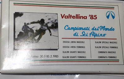 Italia 1985 sport Vatellina &amp;#039;85 campionatul mondial de ski alpin album 9FDC foto