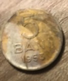 MNDRO Romania moneda 5 bani 1953