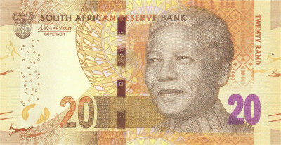 AFRICA DE SUD █ bancnota █ 20 Rand █ 2015 █ P-139b █ UNC █ necirculata foto