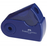 Ascutitoare Simpla cu Container Faber-Castell Sleeve-Mini, Albastru, Ascutitori Simple, Ascutitori Faber-Castell, Ascutitori pentru Scoala, Ascutitori