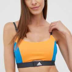 adidas Performance sutien sport Aeroimpact Luxe HG4348 culoarea portocaliu, modelator