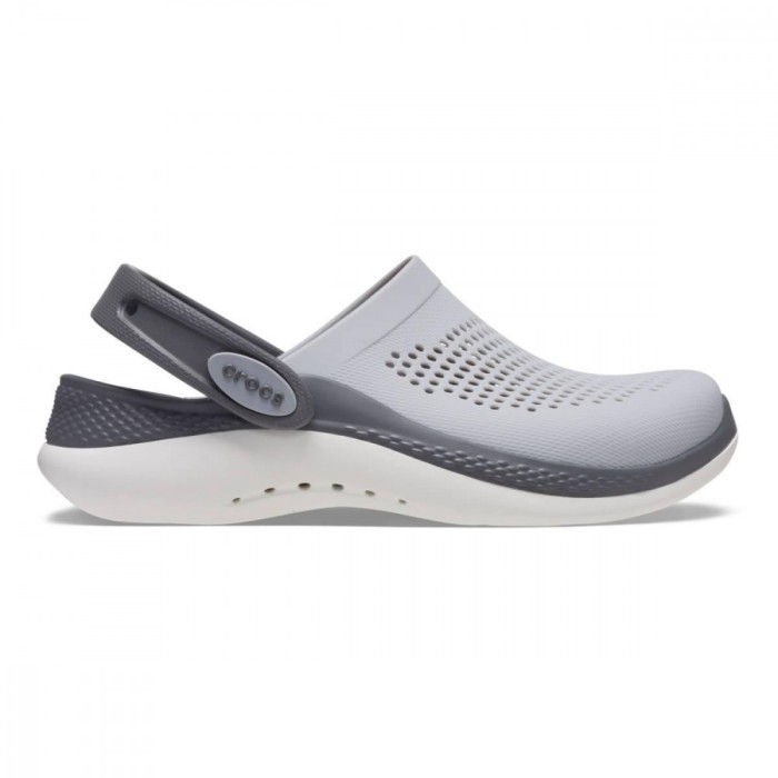 Saboți Crocs LiteRide 360 Clog Kids Gri - Light Grey/Slate Grey