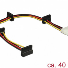 Cablu de alimentare Molex la 4 x SATA 15 pini 40cm, Delock 60142