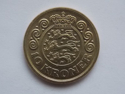 10 KRONER 1998 DANEMARCA-AUNC foto