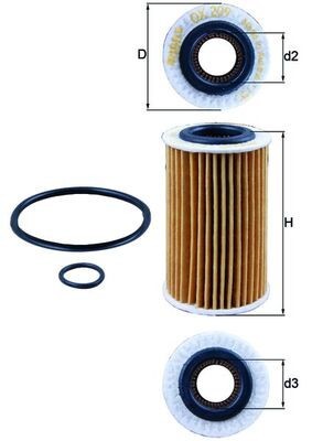 MAHLE OX 209D Filtru ulei foto
