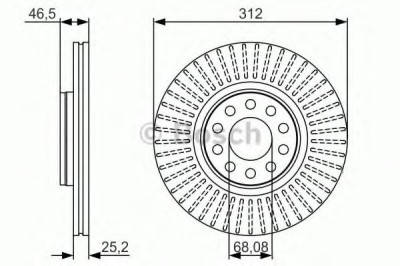 Disc frana VW PASSAT Variant (3B6) (2000 - 2005) BOSCH 0 986 479 A30 foto