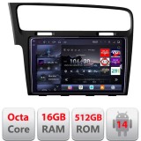 Navigatie VW Golf 7 2013-2020 Edotec Kit-491 8 core QLED 2K 16+512GB 360 Android Waze USB Navigatie Internet Youtube Radio