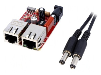 Placă de expansiune RJ45 x2, alimentare PoE, MOD-POE-V2 foto