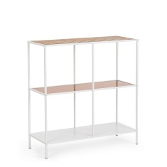 Consola otel alb mdf natur Haldor 82x33x85h