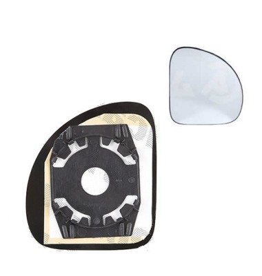 Geam oglinda exterioara cu suport fixare Fiat Multipla (186), 01.1999-02.2010, Dreapta, geam convex; cromat; superior foto