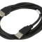 Cablu USB 2.0 A la A, 1,8m, negru, 30AWG, aurit