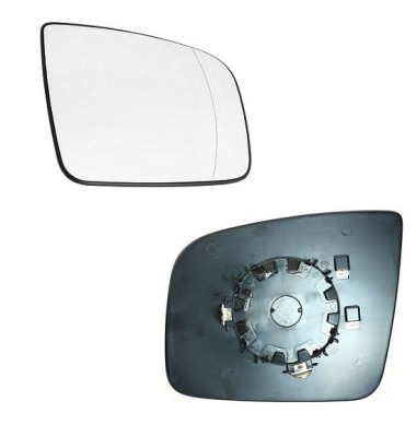Geam oglinda exterioara cu suport fixare Mercedes Vito/ Viano (W639), 10.2010-2014, Dreapta, geam asferic; cromat foto