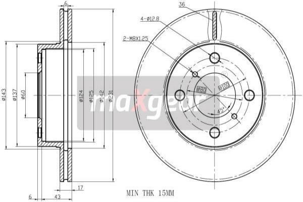 Disc frana SUZUKI Wagon R+ I Hatchback (EM) ( 10.1997 - 10.2000) OE 55311M75F00