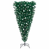 Brad Crăciun artificial pre-iluminat inversat, globuri, 150 cm
