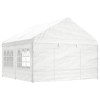 Gossi foisor cu acoperis, alb, 4,46x4,08x3,22 m, polietilena