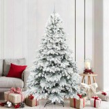 vidaXL Brad de Crăciun artificial cu 300 LED Verde 210 cm PE și PVC 3397630