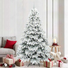 vidaXL Brad de Crăciun artificial cu 300 LED Verde 210 cm PE și PVC 3397630