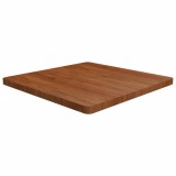 VidaXL Blat de masă pătrat maro &icirc;nchis 80x80x4 cm lemn stejar tratat
