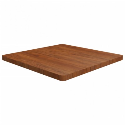 Gossi blat de masa patrat maro inchis 80x80x4 cm lemn stejar tratat foto