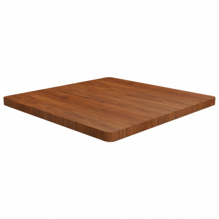 Gossi blat de masa patrat maro inchis 80x80x4 cm lemn stejar tratat
